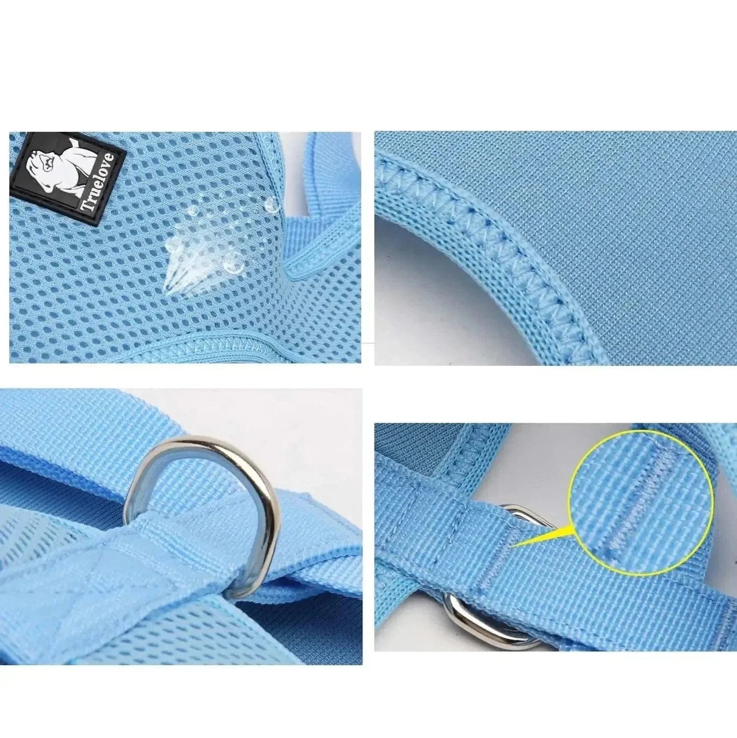 Harnais Truelove en nylon mesh respirant pour chien, légère et confortable