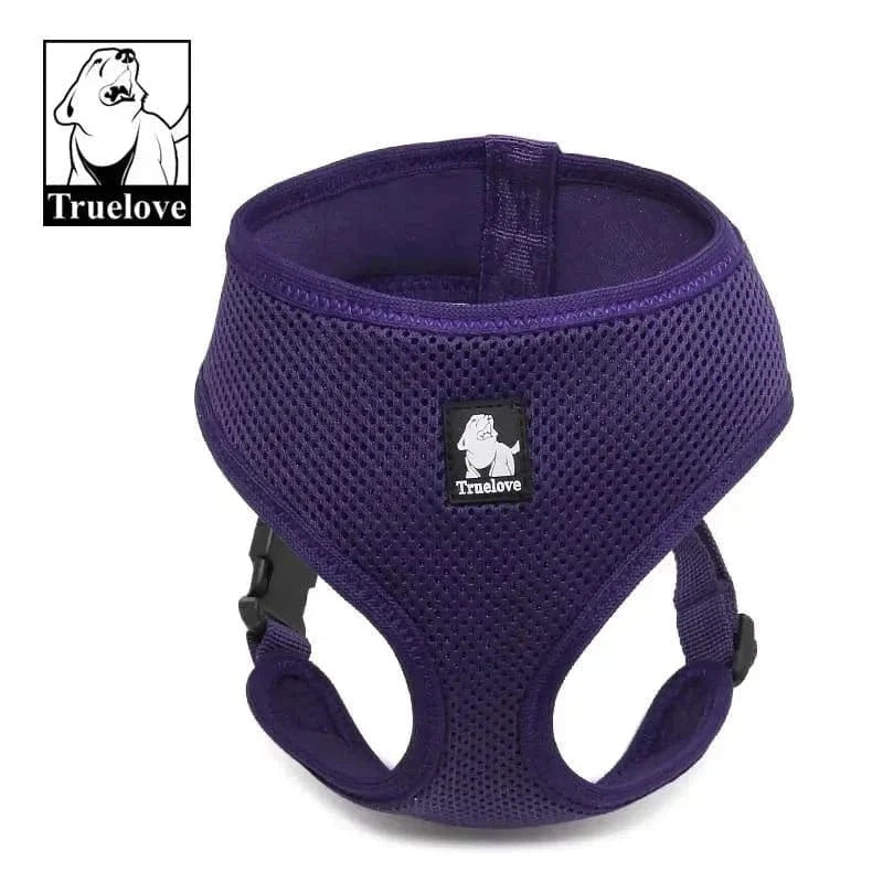 Harnais Truelove en nylon mesh respirant pour chien, coloris violet élégant
