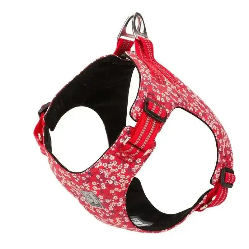 Harnais Truelove floral en coton pour chien miniature, léger, ergonomique et rembourré