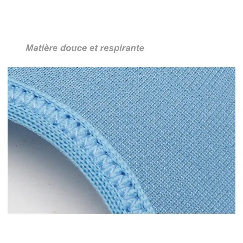 Image montrant le harnais Truelove léger pour petit chien avec tissu respirant bleu et couture