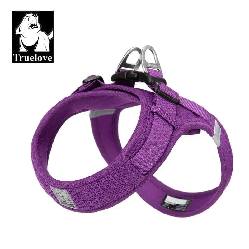Harnais Truelove Réfléchissant pour moyens chiens avec bandes réfléchissantes, purple