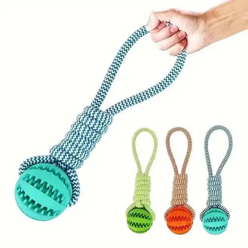 Jouet en corde à tirer avec balle à friandises pour chien, parfait pour mâcher et tirer
