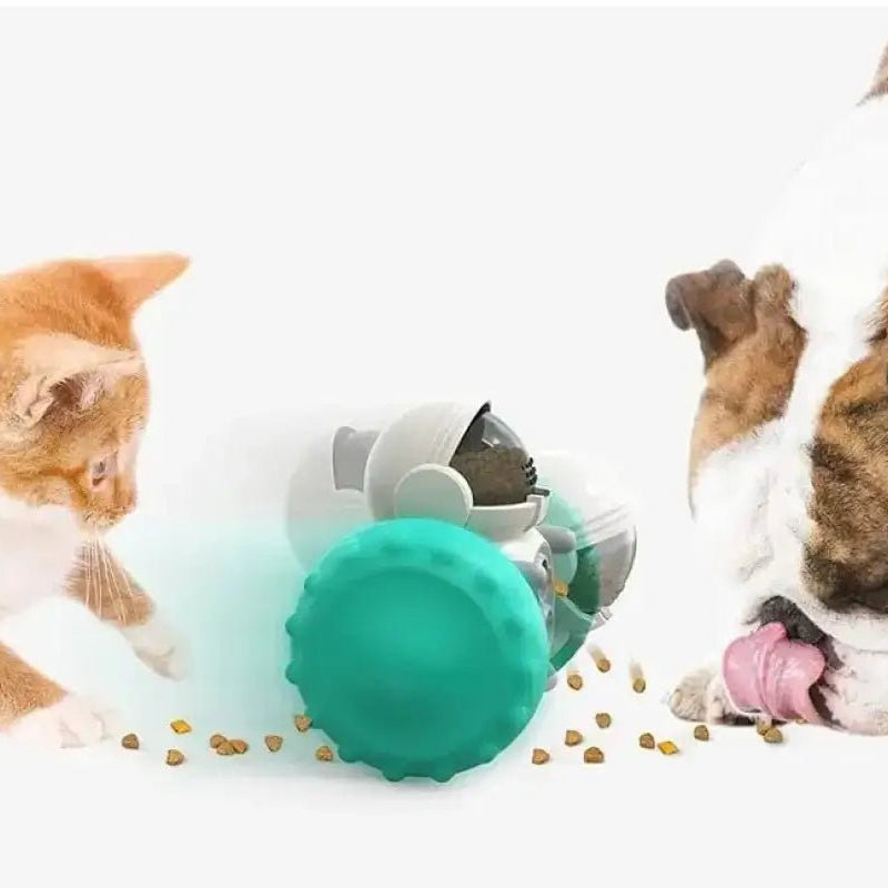 Photo du jouet distributeur de friandises roulant pour chien, accessoire stimulant pour libérer des croquettes