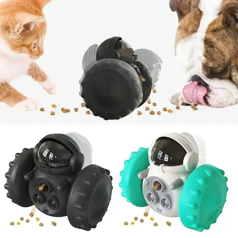 Photo d’un jouet distributeur de friandises roulant pour chien, accessoire stimulant