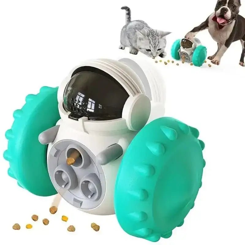 Photo du jouet distributeur pour chien éducatif et roulant, accessoire stimulant pour croquettes