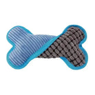 Os en peluche pour chien, jouet réconfortant avec couineur intégré, bleu et gris