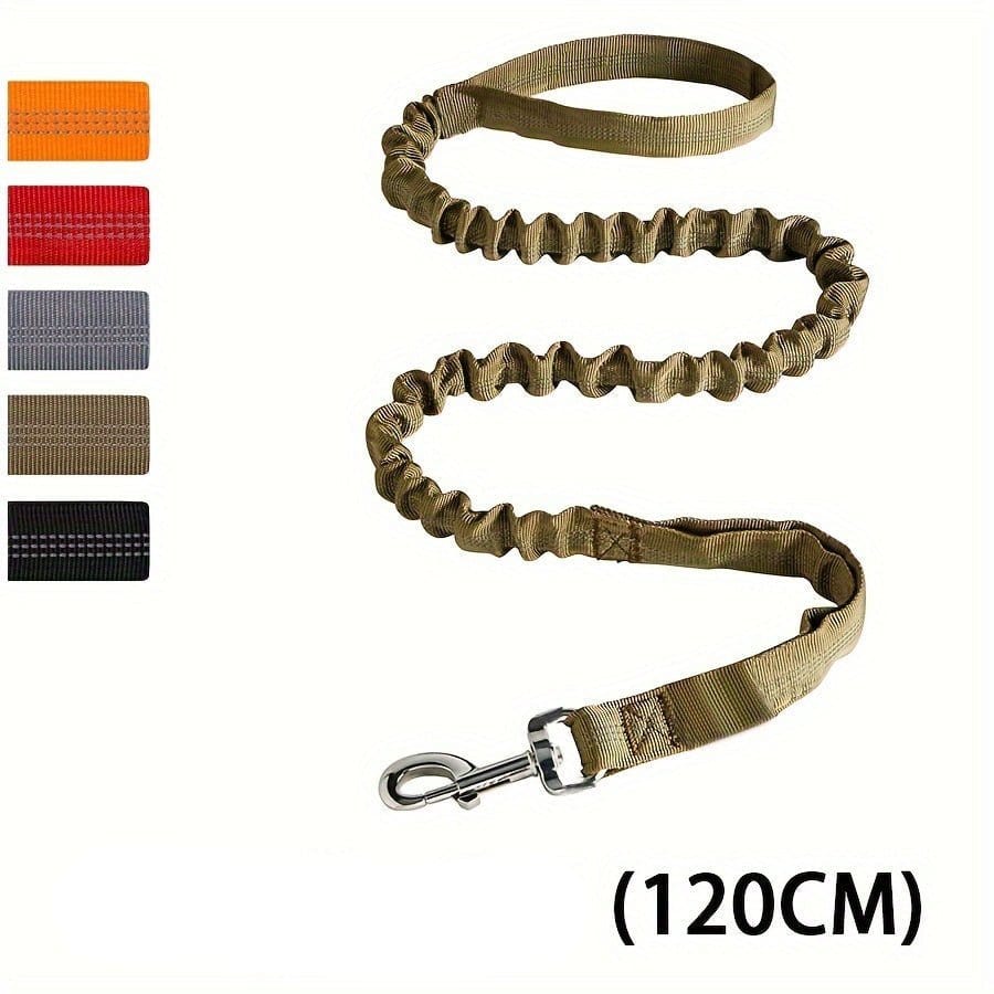 Laisse bungee tan pour chien avec absorption des chocs, idéale comme attache ceinture sécurité