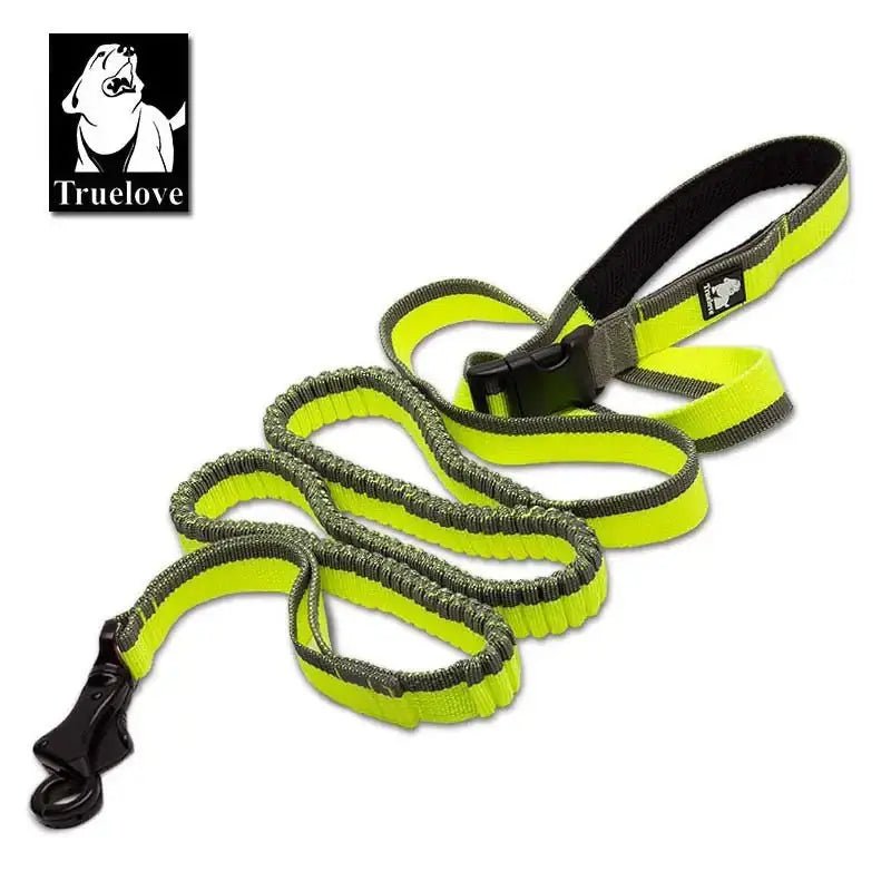 Laisse pour chien TrueLove mains libres avec amorti antichoc et boucle noire