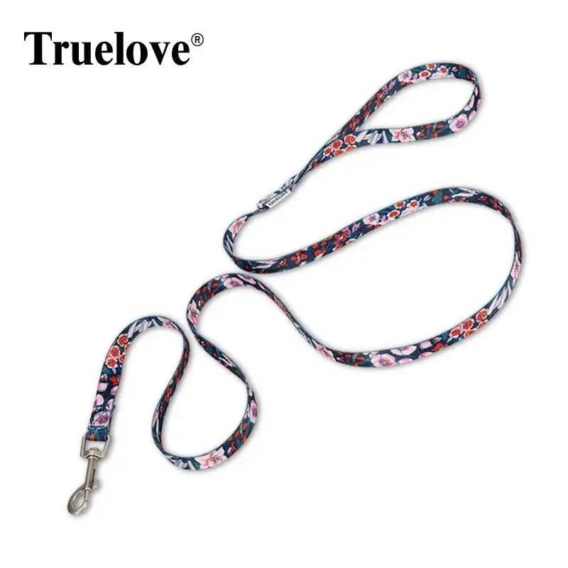 Laisse pour chien TrueLove Flower avec motif floral, pour petits chiens, chien assorti