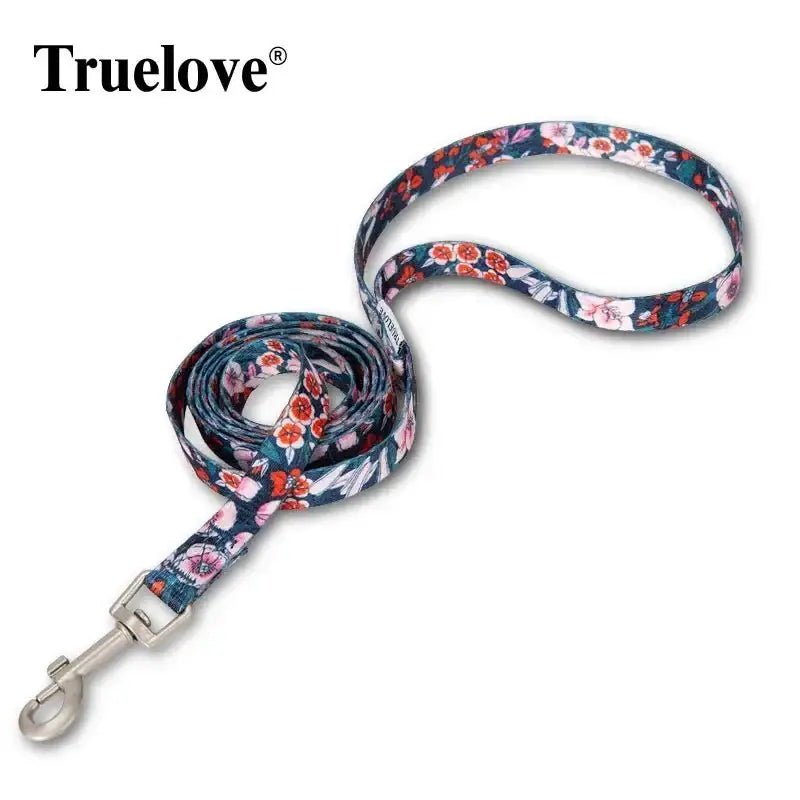 Laisse pour chien TrueLove Flower légère et stylée avec motif floral pour petits chiens