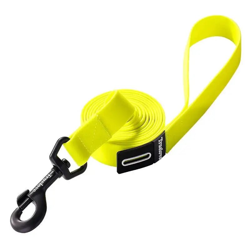 Laisse pour chien Truelove PVC imperméable, neon jaune, crochet rotatif 360°, TLL3211