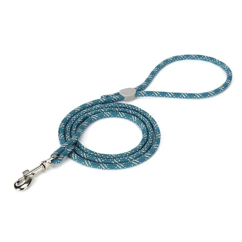 Laisse pour chien Truelove en corde bleu et blanc, accessoire pour chien élégant