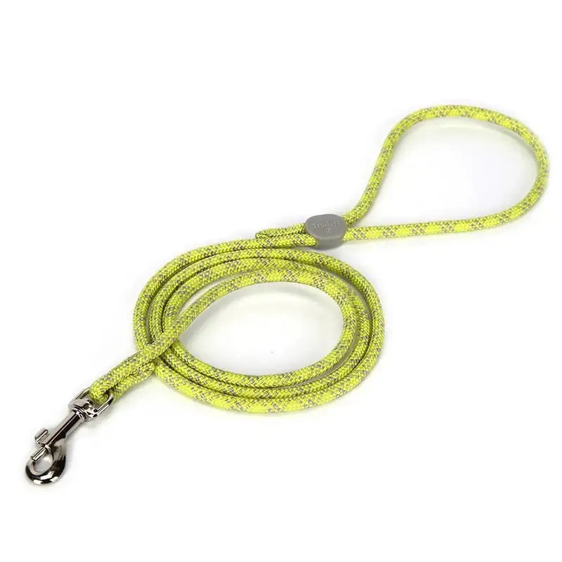 Laisse pour chien Truelove en corde jaune néon, accessoire pour chien sécurisé et stylé