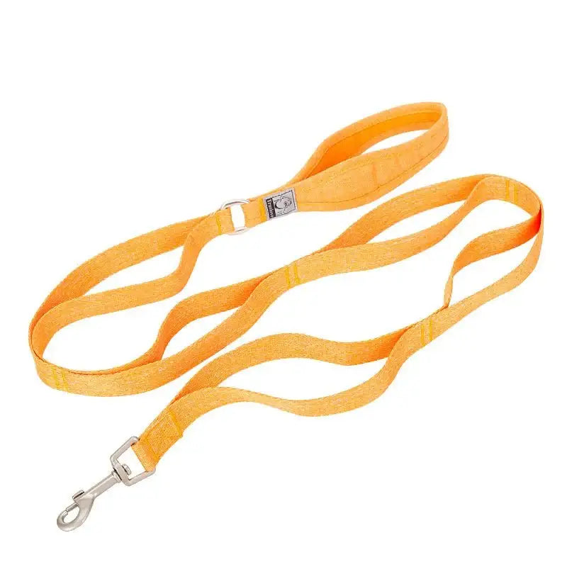 Laisse pour chien Truelove en nylon orange avec clip métal, libération rapide 140cm
