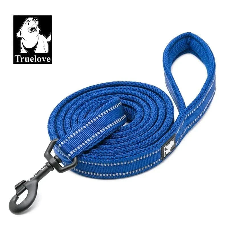 Laisse courte Truelove 110 cm avec bandes réfléchissantes et maille respirante rembourrée