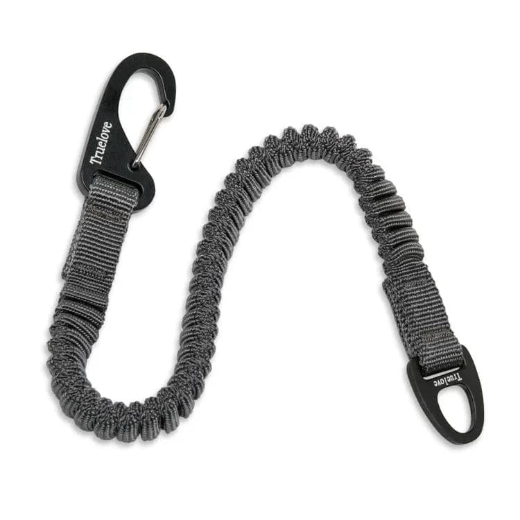 Laisse élastique gris avec nylon souple et alliage d’aluminium pour chien