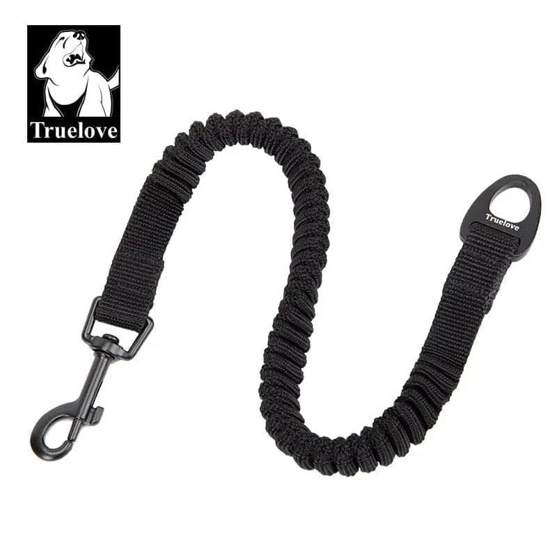 Laisse élastique noir en nylon souple avec alliage d’aluminium pour marche et coureur