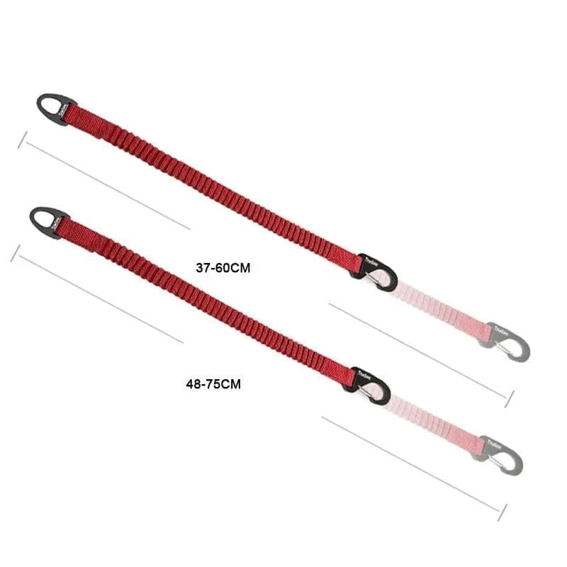 Laisse élastique Truelove avec nylon souple, bungee rouge et alliage d’aluminium