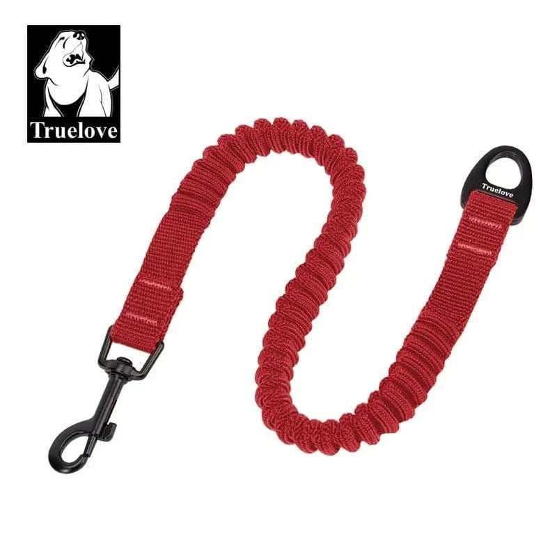 Laisse élastique rouge pour chien en nylon souple avec alliage d’aluminium Truelove