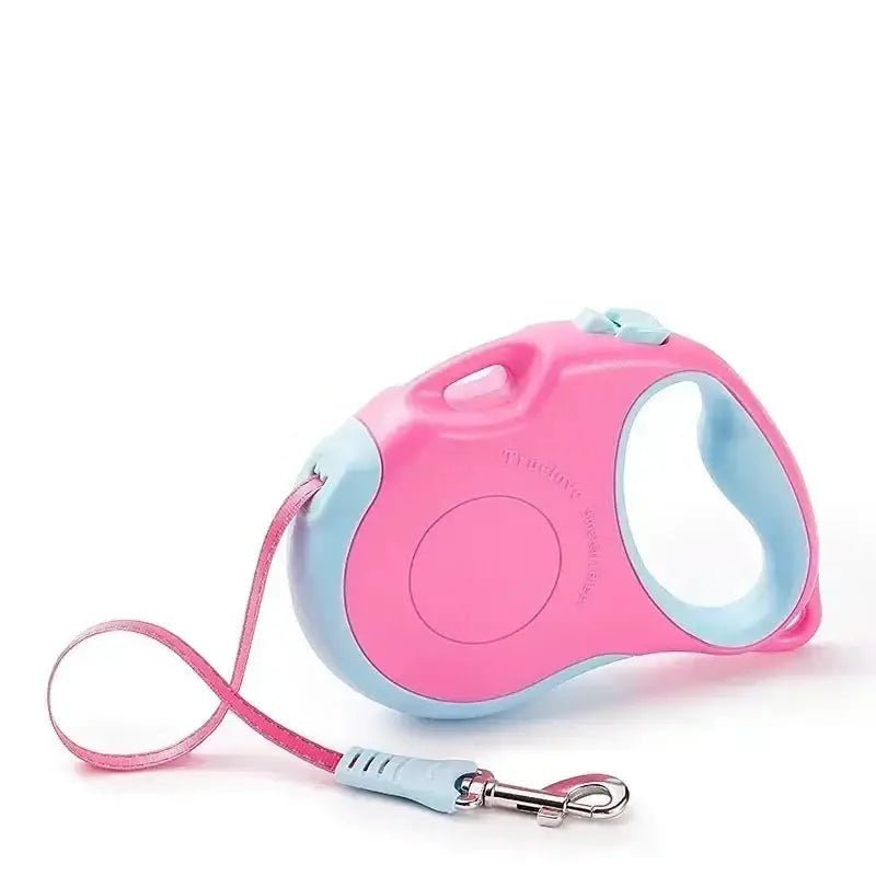 Laisse enrouleur pour chien Truelove réfléchissante 5m avec poignée ergonomique et cross-body strap