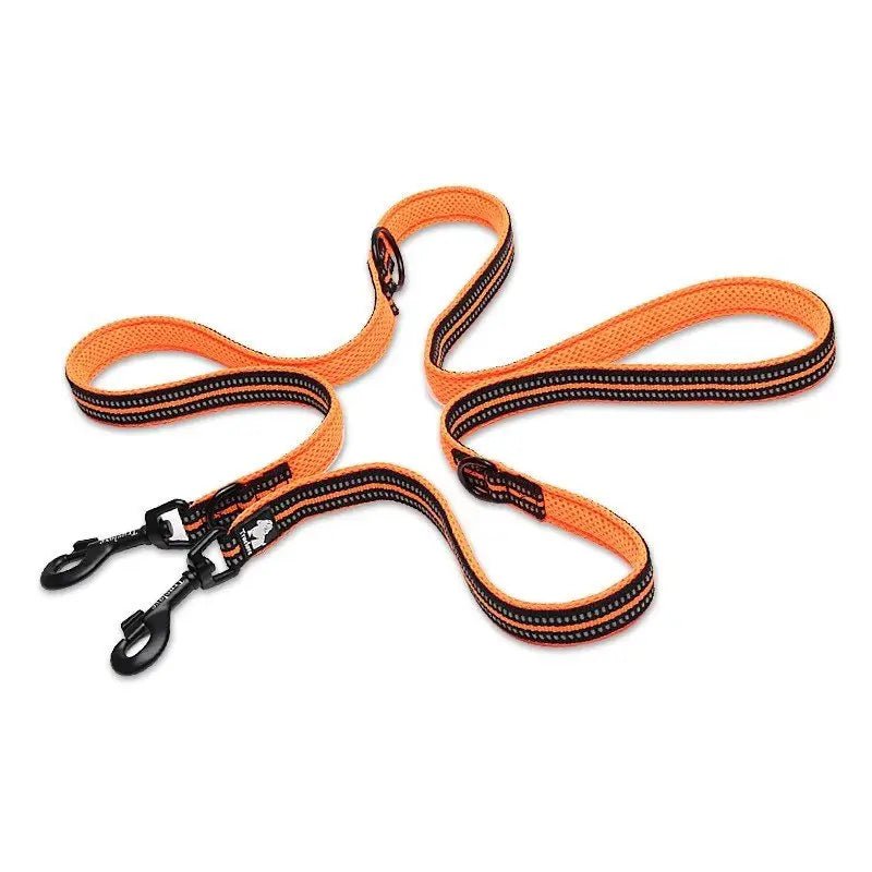 Laisse multifonction Truelove avec double mousqueton pour chien actif, durable et réglable