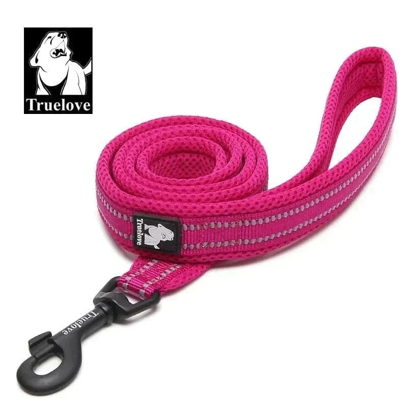 Laisse Truelove 200 cm avec maille douce et coutures réfléchissantes pour chiens