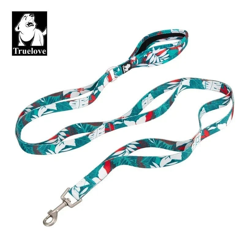 Laisse Truelove fleur 1,4 mètre - Bleu Camouflage - S (1.5cm x 140cm)