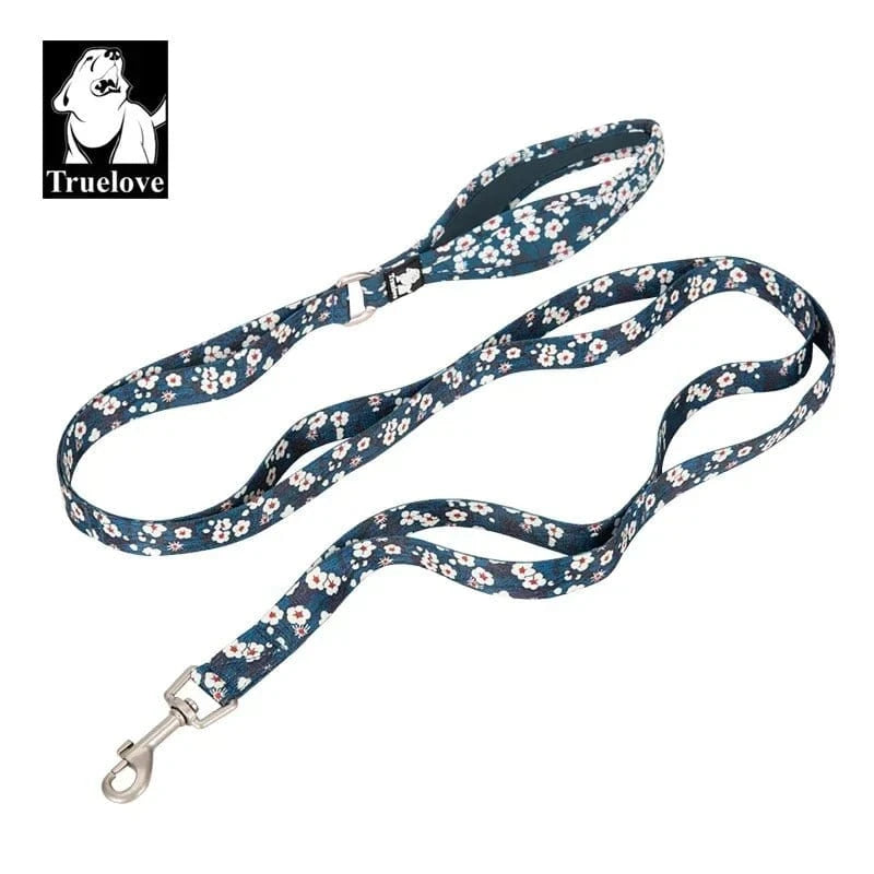 Laisse Truelove fleur 1,4 mètre - Bleu Saxe - S (1.5cm x 140cm)
