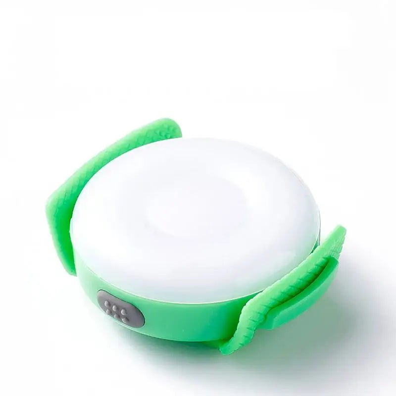 Lampe LED Truelove portable verte et blanche avec bandoulières flexibles, étanche et rechargeable