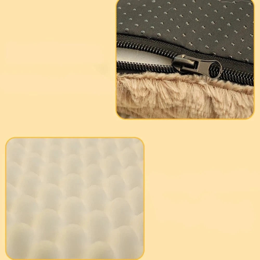Lit orthopédique avec mousse à mémoire, couche protectrice intérieure, zip et rembourrage