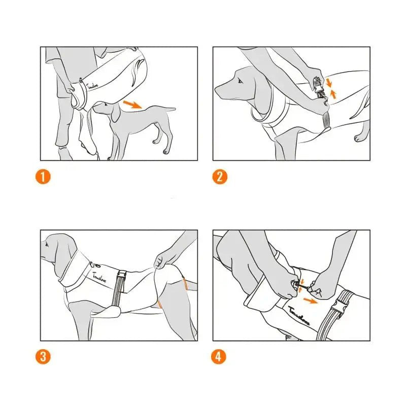 Instructions pour fixer un harnais ou un manteau chien Truelove Snow imperméable et chaud