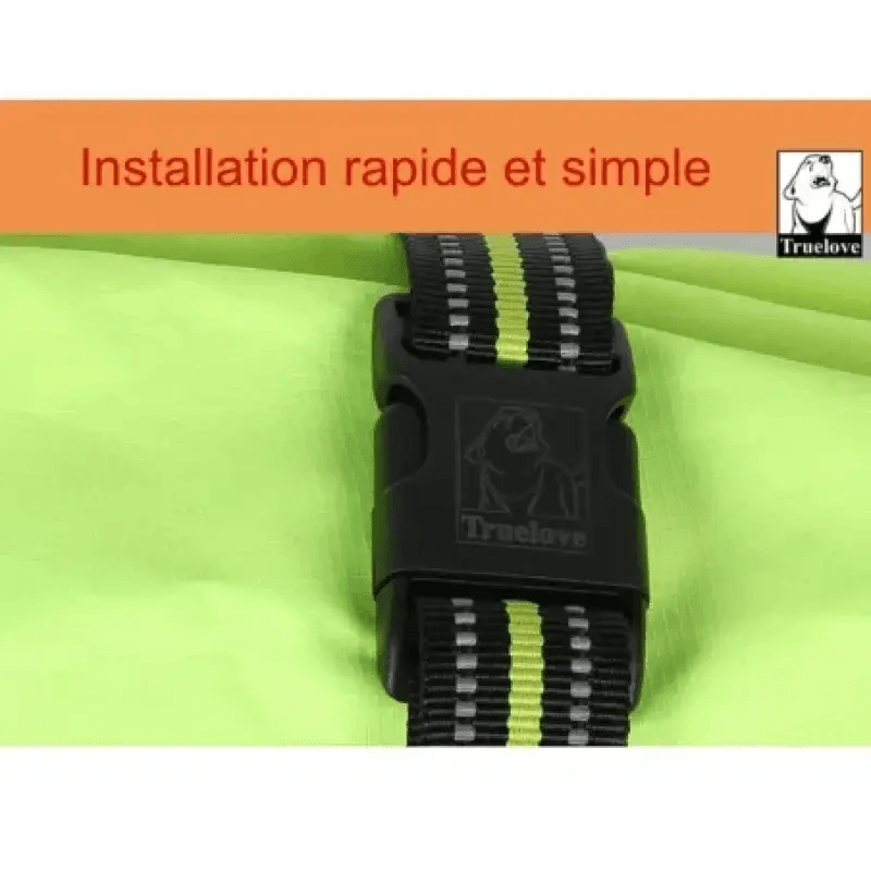 Manteau truelove printemps imperméable avec bandes réfléchissantes et harnais jaune vert