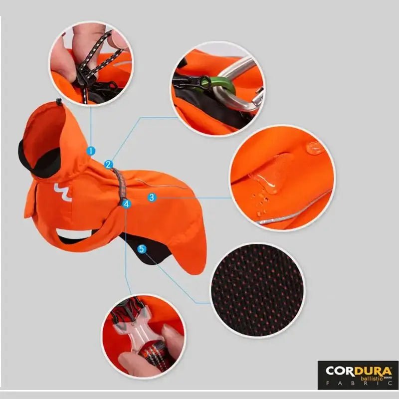 Manteau imperméable pour chien Truelove avec bandes réfléchissantes et capuche ajustable