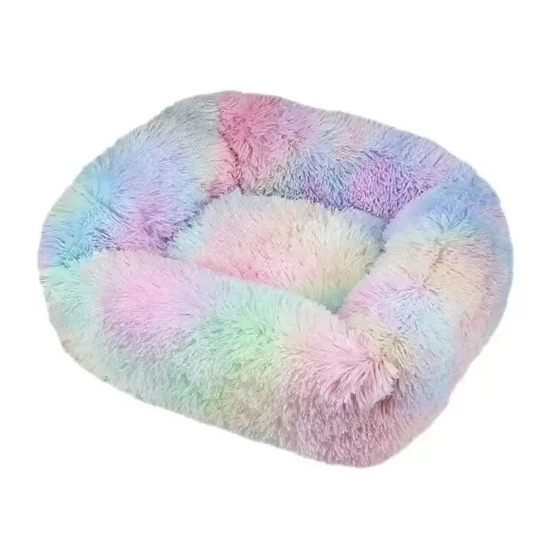 Panier pour chien moelleux antistress pastel, idéal coussin rembourré pour chien adulte