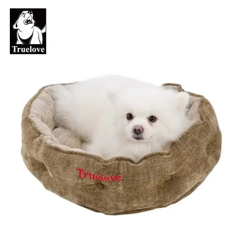 Panier pour chien Truelove en chenille avec bords surélevés en coton éco-responsable