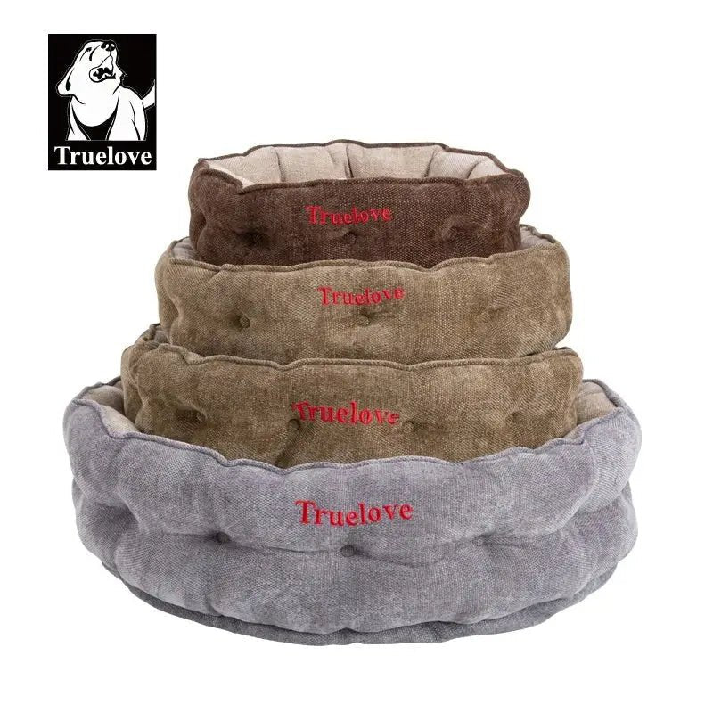 Stack de paniers pour chien Truelove en chenille avec bords surélevés en coton éco-responsable