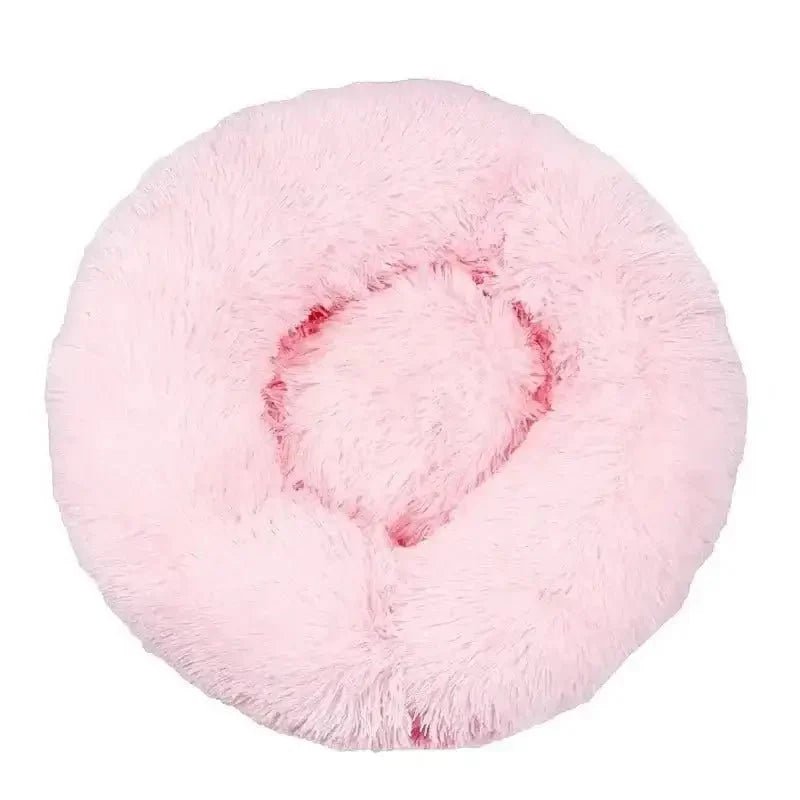 Panier orthopédique pour chien adulte en peluche rose, coussin apaisant pour petit chien