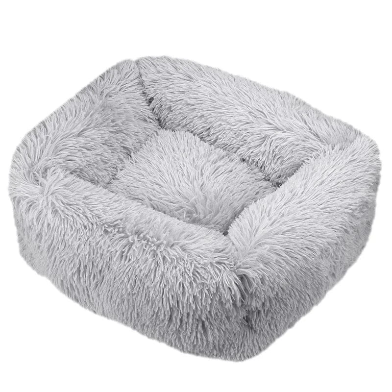 Panier en Peluche tout Confort avec design sobre, pour chiens, base antidérapante