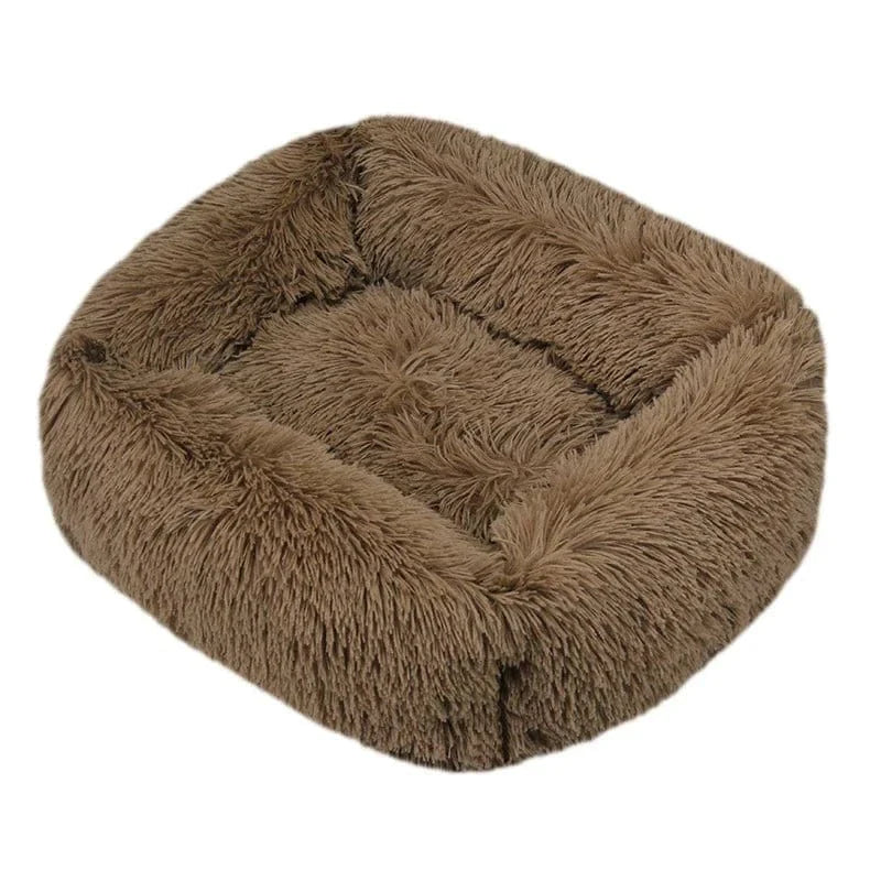 Panier en Peluche tout Confort avec design sobre, pour aux chiens, base antidérapante