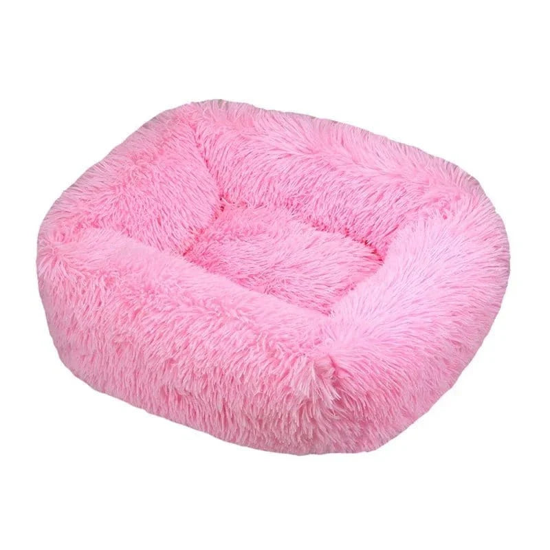 Panier en Peluche tout Confort avec design sobre, pour chiens, avec base antidérapante