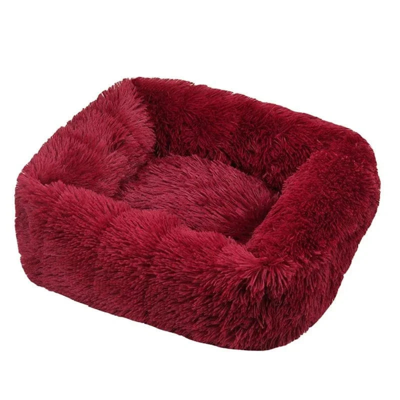 Panier en Peluche tout Confort avec design sobre, pour chiens, base antidérapante