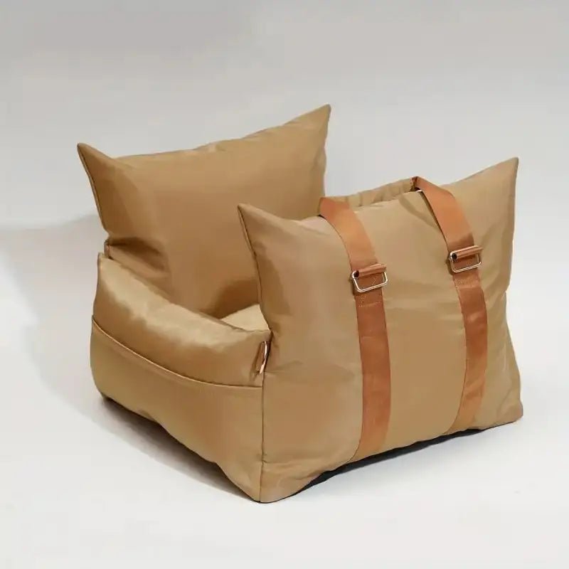 Panier de transport pour chien design et sécurisé avec straps, panier haut de gamme pour petit chien