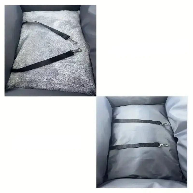 Panier de transport design pour chien haut de gamme avec rembourrage et sangles sécurisées