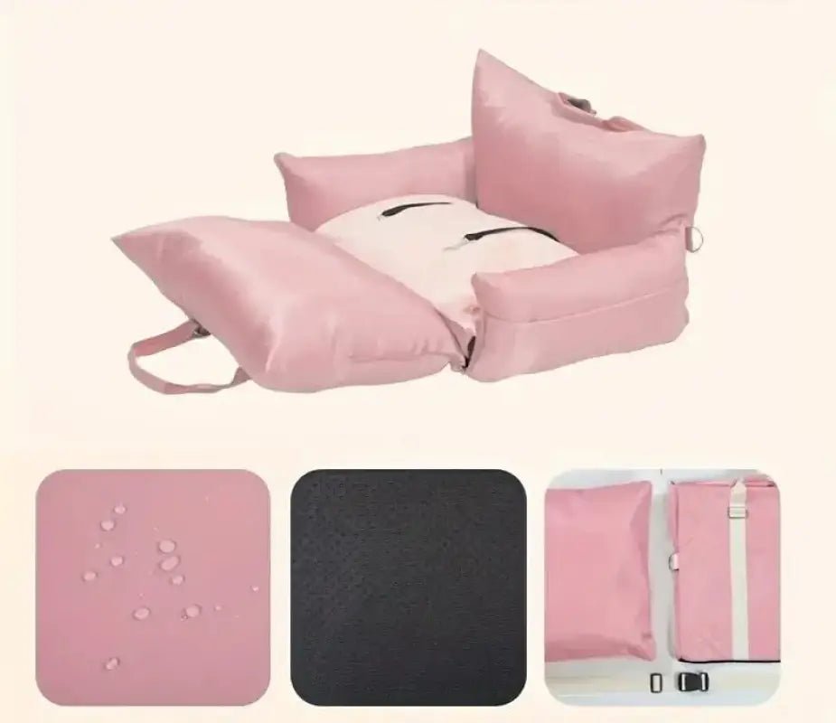 Panier de transport design pour chien haut de gamme, rembourré, waterproof et antidérapant