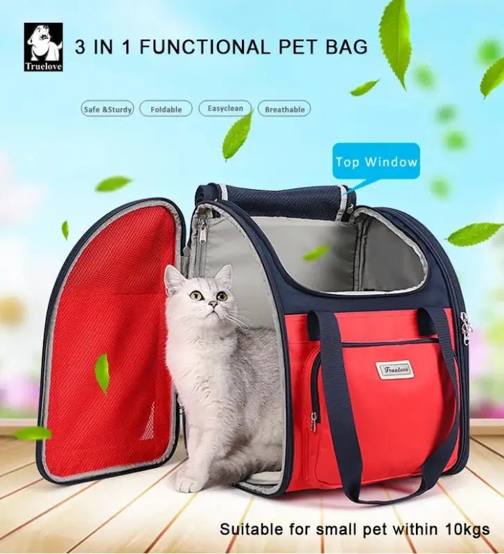 Sac à dos pour chien Truelove Multifonction avec chat visible, respirant et pratique