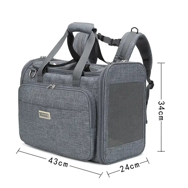Sac à dos pour chien Truelove Premium en tissu Oxford 420d avec fenêtres en mesh