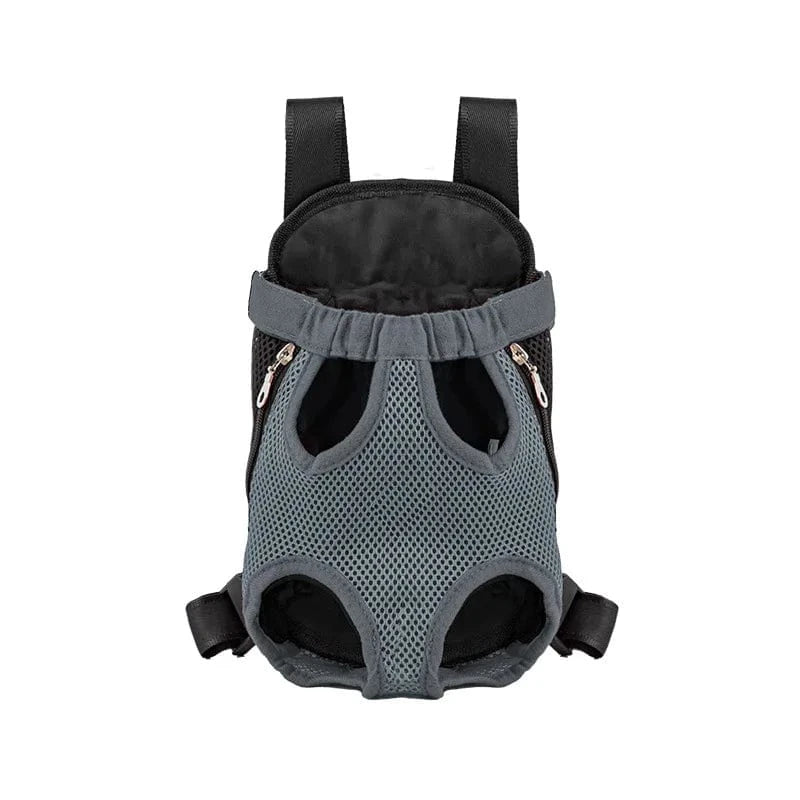 Sac à Dos Aéré avec mesh gris, idéal pour petit chien, facile à entretenir