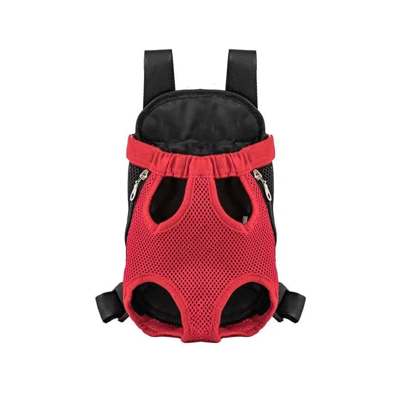 Sac à Dos Aéré rouge et noir, facile à entretenir pour petits chiens
