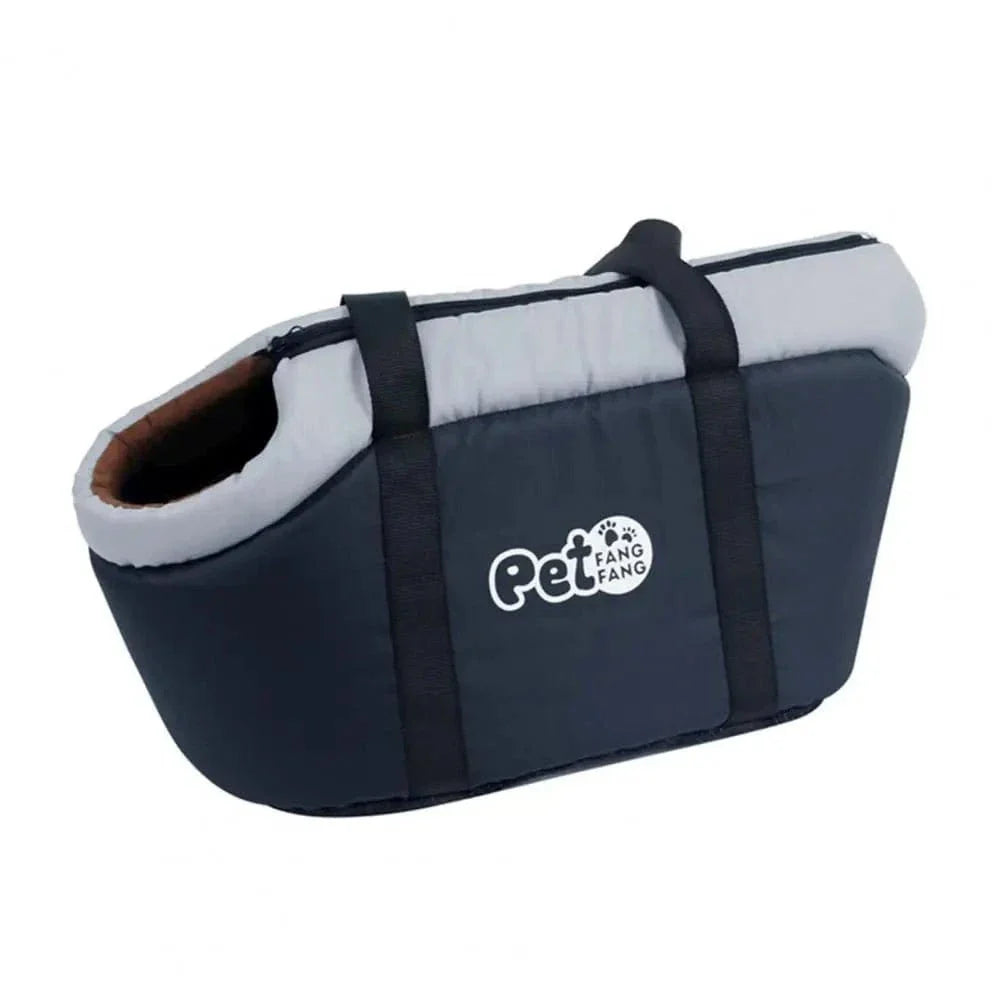 Sac de Transport Confortable gris et noir pour petits chiens avec design respirant petite taille