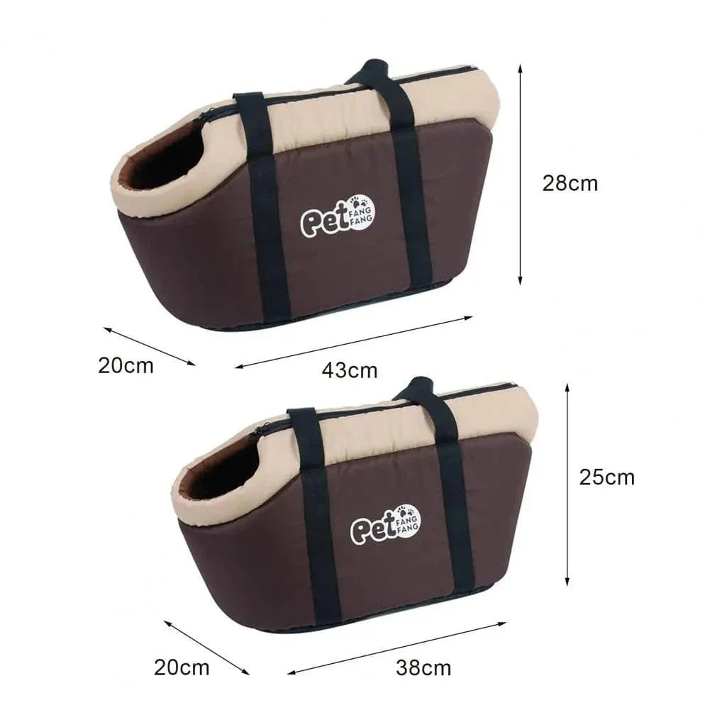 Sac de Transport Confortable pour petits chiens, design respirant, petite taille beige et marron